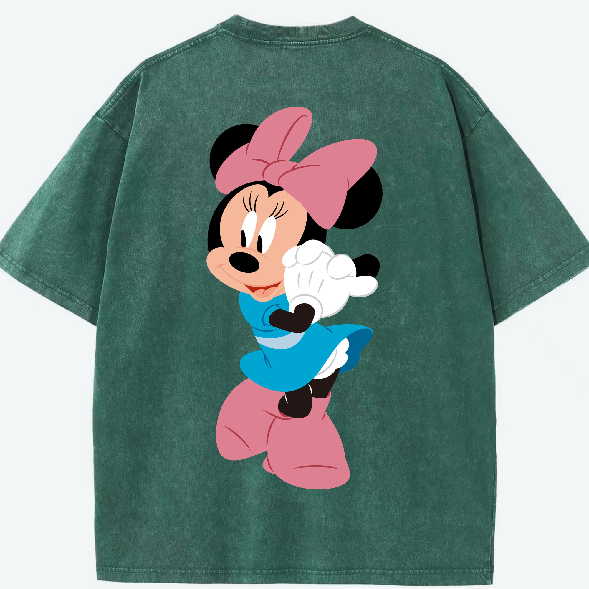 （画像用） ミッキーマウス Mickey Mouse 綿100% ヴィンテージ風 半袖Tシャツ（背面プリント）